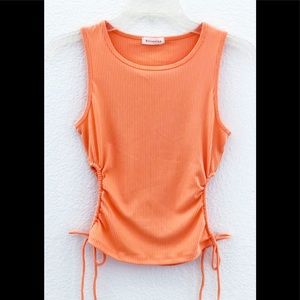 Occasion Tank Top Juniors Size Large Color Orange Peach New with Tags